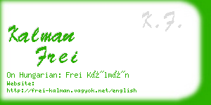 kalman frei business card